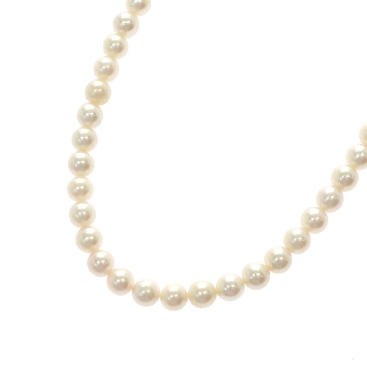 1円スタート 美品 アコヤ真珠 パールネックレス 65粒 65P 6.00-6.50mm pearl 金具 SILVER シルバー アクセサリー レディース ソーティングの画像1