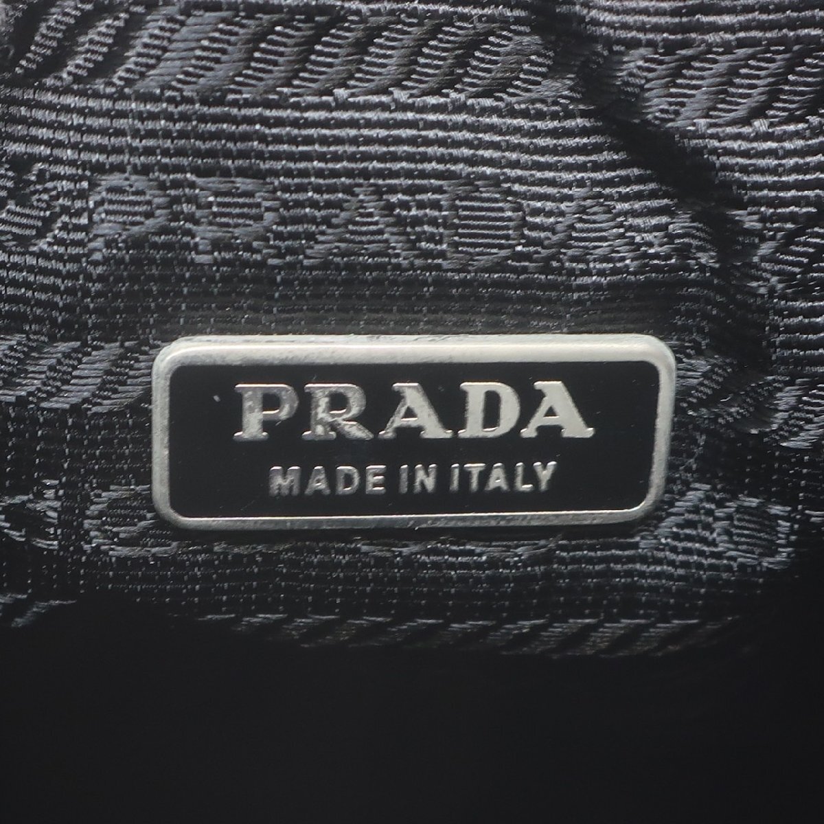 1円スタート 美品 PRADA プラダ ナイロン ハンドバッグ 巾着型 ブランドロゴ シルバー金具 ミニバッグ ネロ ブラック 黒 レディースの画像9