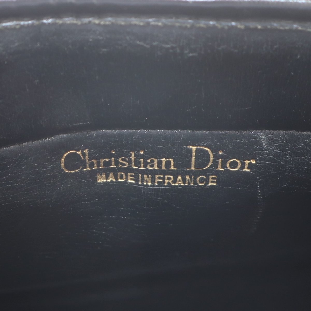 1円スタート Christian Dior クリスチャンディオール トロッター柄 クラッチバッグ ゴールド金具 ロゴ セカンドバッグ キャンバス ブラック