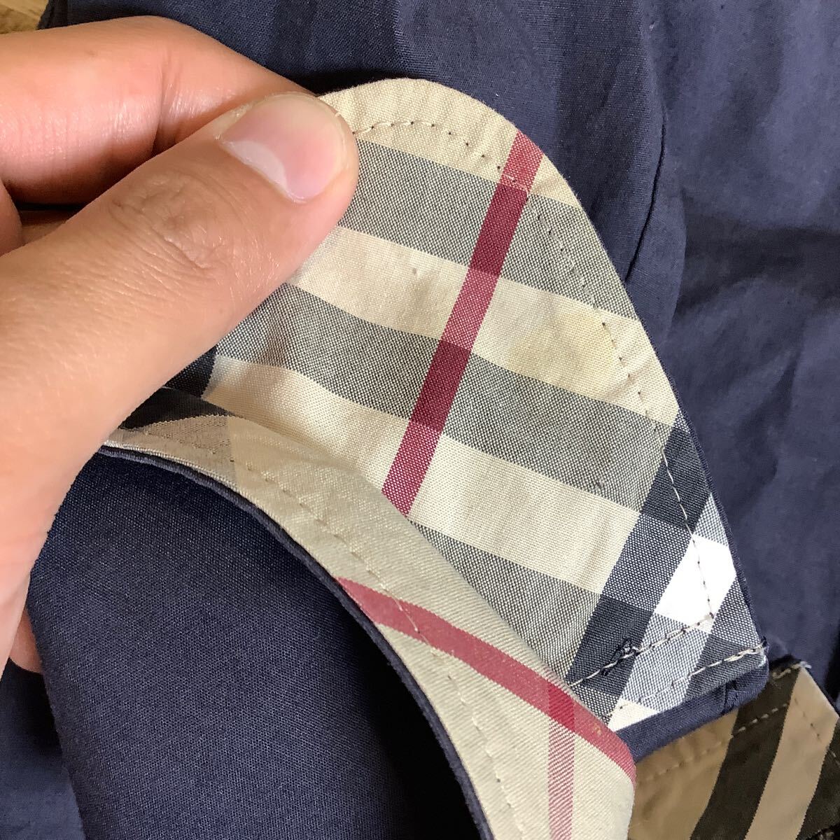 ぬ1400 BURBERRY LONDON バーバリーロンドン シャツブラウス スキッパー長袖シャツ レディース 7 ネイビー_画像6