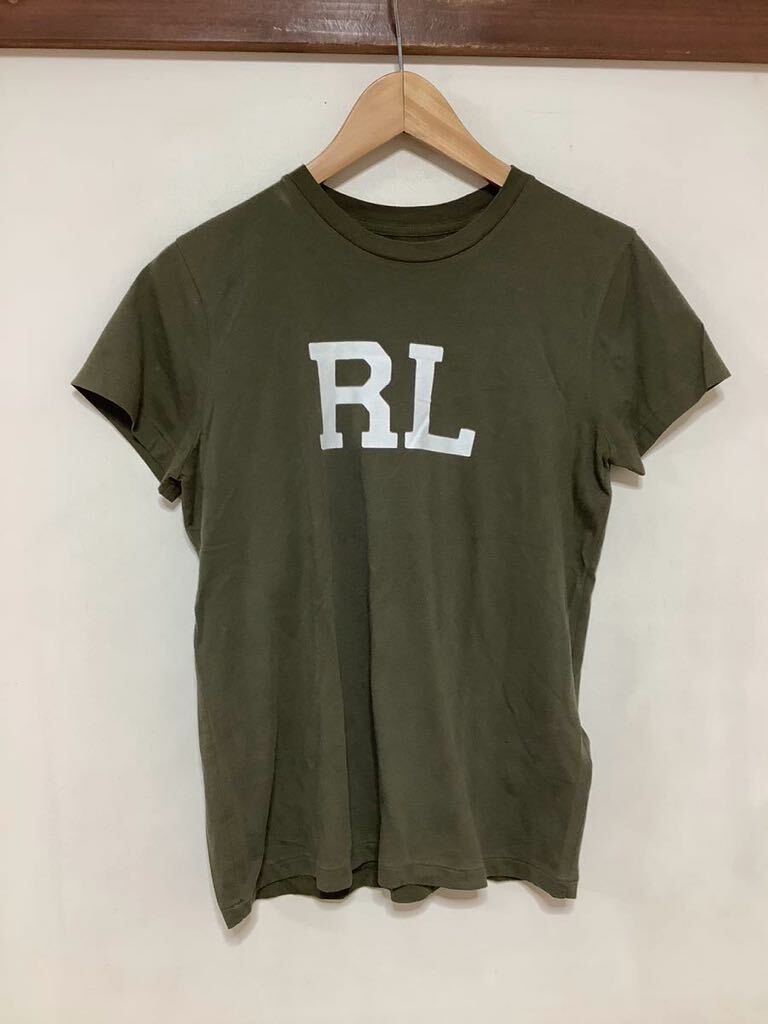 . 1326 tag attaching POLO RALPH LAUREN Ralph Lauren short sleeves T-shirt lady's S 160/84A olive khaki 
