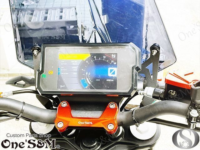 D6-8OR KTM 125DUKE 250DUKE 390DUKE デューク 対応 CNC アルミ削り出し ハンドルクランプ ハンドルポスト 取付ボルト付き！の画像5