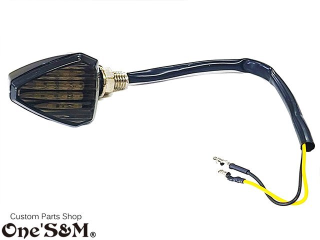 C3-21SM 三角 LED ウィンカー スモーク XJ400D/400E XJR400/400R 4HM RH02J XJR1200R TW200/225E SRV250 SR400/500/600 SRX250/400 汎用_画像3