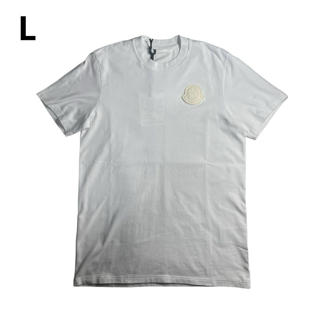 MONCLER モンクレール　ロゴパッチ　Tシャツ　ホワイト　L_画像4