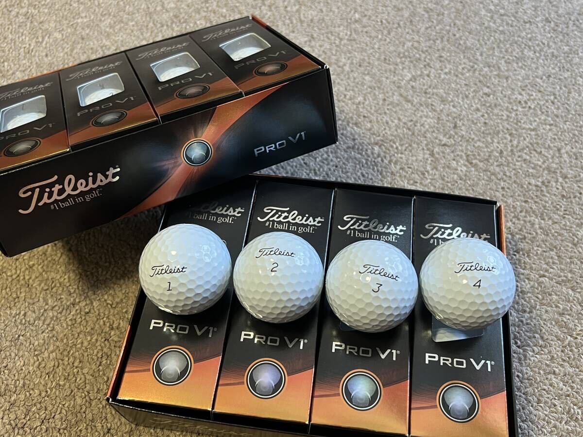 送料無料Titleistタイトリスト最新2023ProV1x白ボール2ダース新品ローナンバー(1～4)正規品の画像2