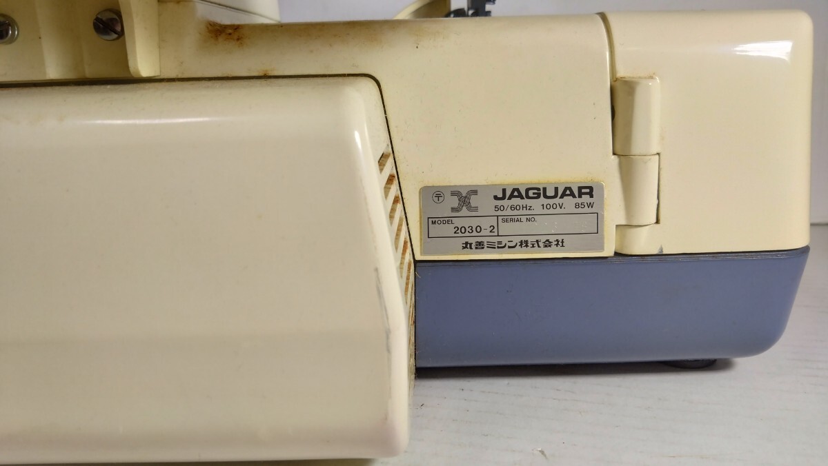 JAGUAR lock ジャガー ロックミシン M-3A ハンドクラフト ミシン 手工芸 通電のみ確認 難ありの画像7