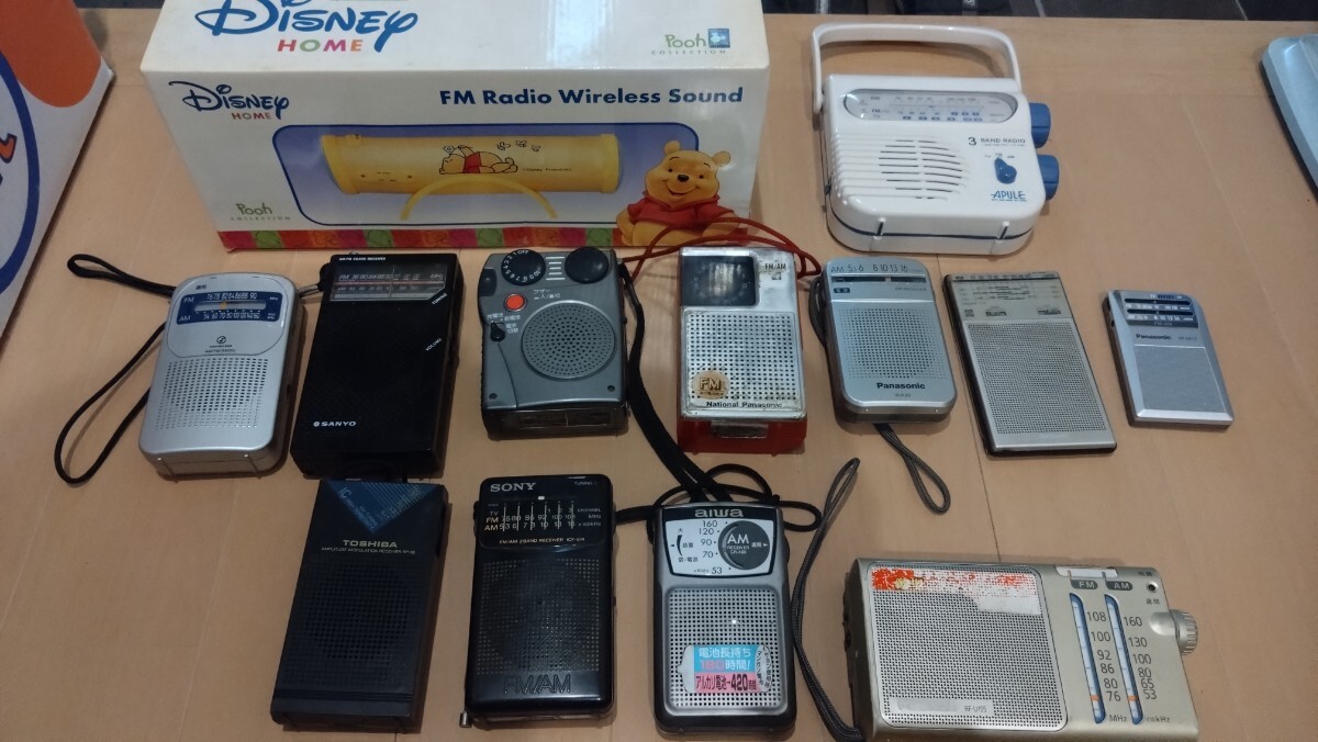 ポケットラジオ ポータブルラジオ SONY Panasonic SANYO TOSHIBA その他 各種 計13台 未チェック ジャンク品の画像1