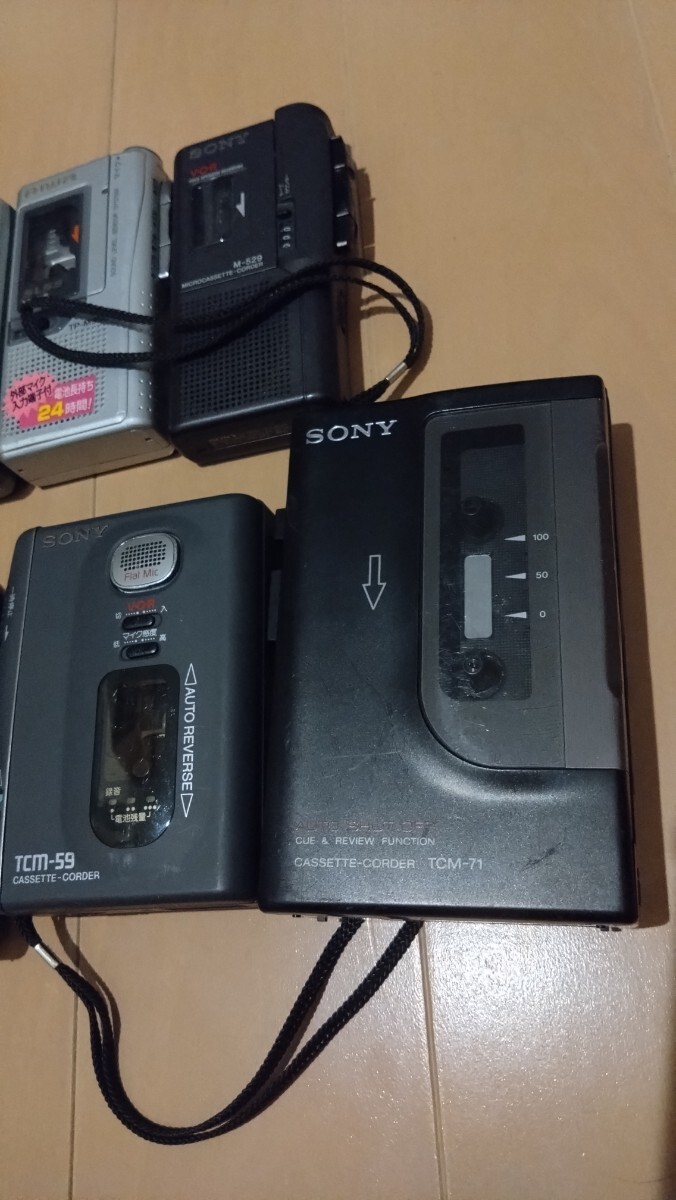 カセットプレーヤー カセットレコーダー SONY aiwa Panasonic SANYO 各種 計14台 未チェック ジャンク品の画像8