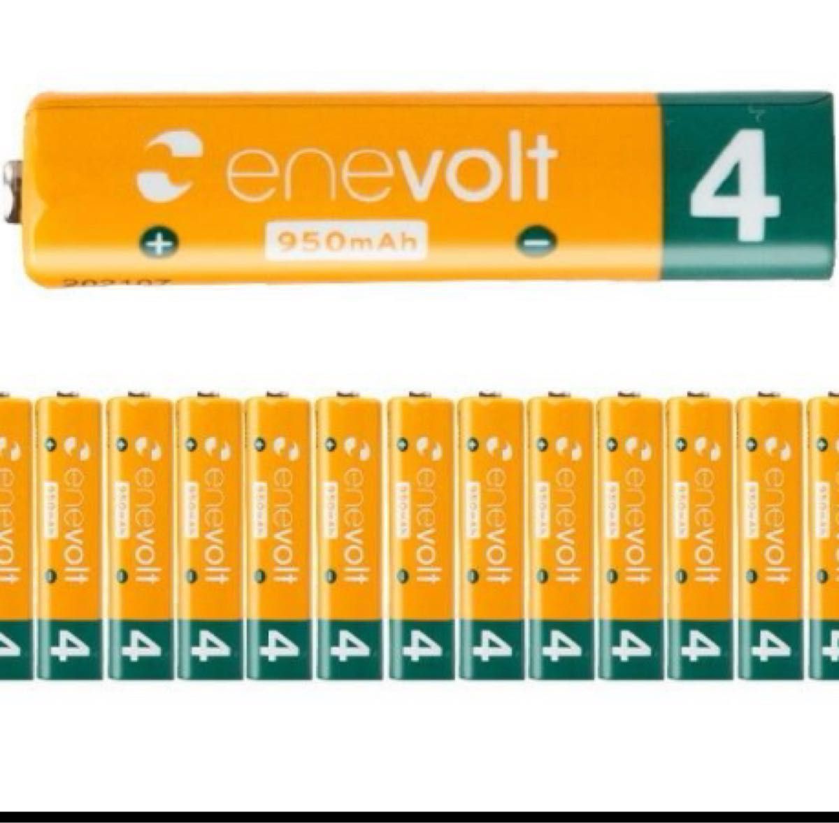エネボルト enevolt ８本セット　950mAh ニッケル水素電池 単4電池　４本パック×2パック　蓄光ケース入り