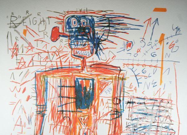 ジャン＝ミシェル・バスキア　Jean-Michel Basquia　リトグラフ　 【真作】〇版サイン有り　☆ナンバリング有り_画像3