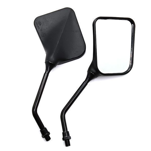  bike mirror Napoleon mirror all-purpose 10mm square left right set black wide-angle custom regular screw four angle Honda Yamaha Kawasaki Suzuki 2 piece 