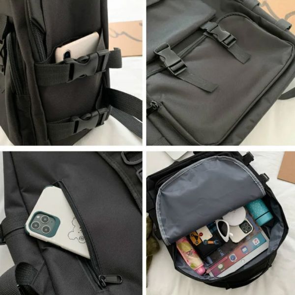  rucksack rucksack backpack lady's men's Korea high capacity a4 commuting going to school light weight unisex casual large student bag bag 2