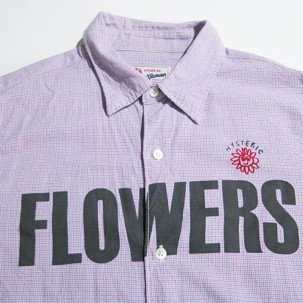 HYSTERIC GLAMOUR ヒステリックグラマー FLOWERS PRINT REGULAR L/S SHIRT 0243AH01 フラワー プリント レギュラー シャツ レッド APZ_画像3