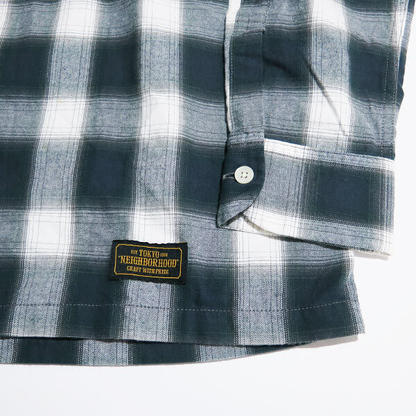 NEIGHBORHOOD ネイバーフッド 20SS B&C/C-SHIRT.LS 201ARNH-SHM03 オンブレチェック コットン シャツ ロングスリーブ グリーン 長袖 Apz_画像4