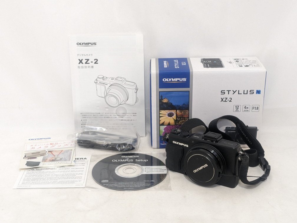 OLYMPUS デジタルカメラ STYLUS XZ-2 1200万画素 裏面照射型CMOS F1.8-2.5レンズ ブラック XZ-2 ブラック 箱付き