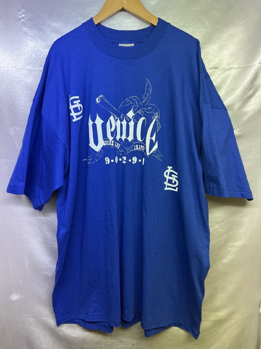 SHAKA WeAR シャカウェア プリントTシャツ コットン100 半袖 Tシャツ サイズ：3XL カラー：ブルー_画像1