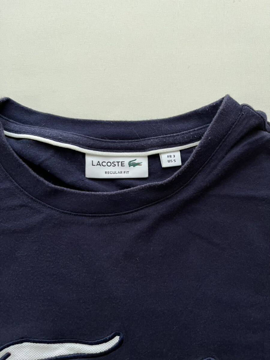 LACOSTE メンズ 3 M相当 ワニ ロゴ 半袖 Tシャツ トップス / ラコステ ネイビー 紺色の画像4