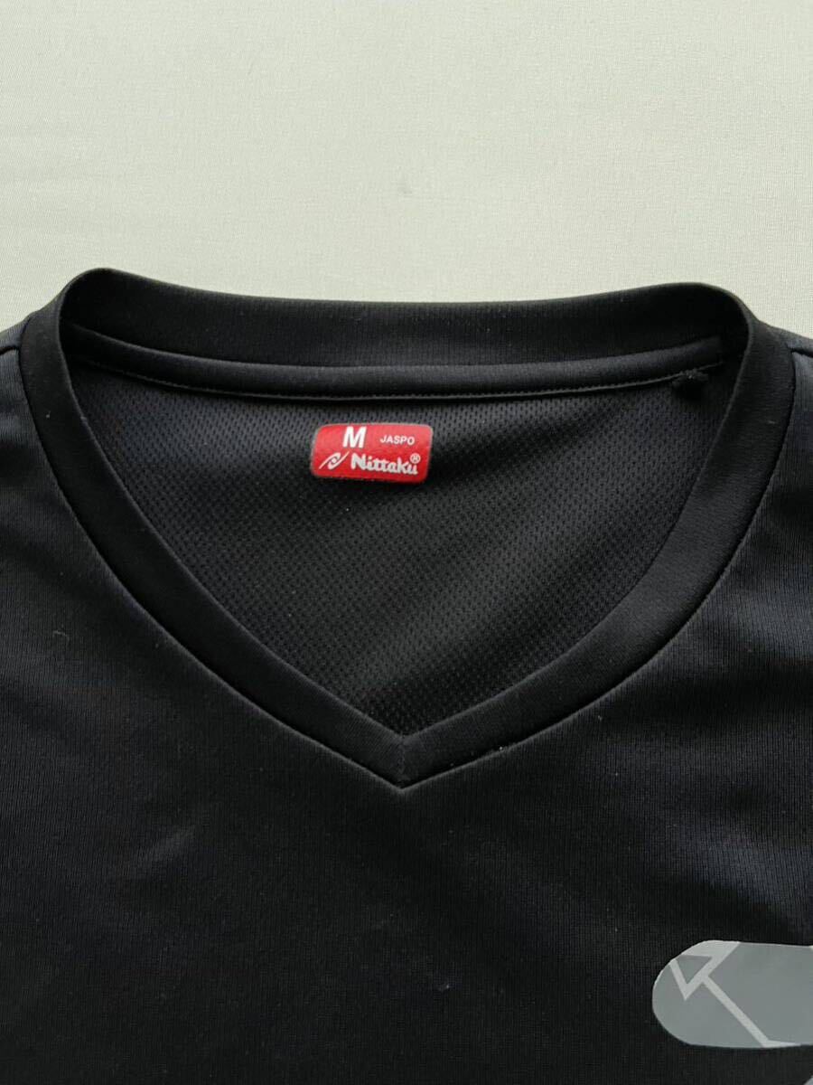 Nittaku メンズ M ロゴ プリント 速乾 半袖 Tシャツ トップス / ニッタク JTTA 卓球 スポーツ トレーニングの画像4