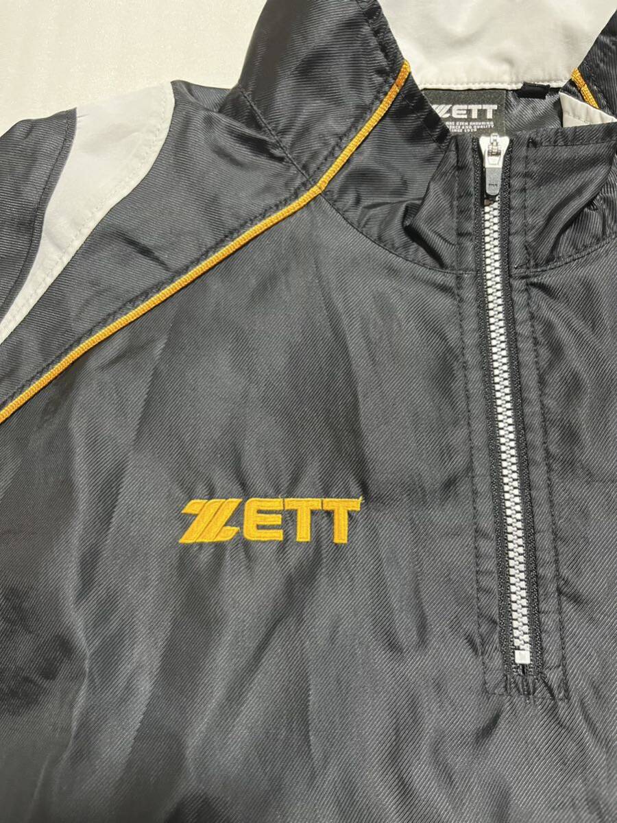 ZETT キッズ 160 ハーフジップ 薄手 半袖 ウィンドブレーカー ジャージ トップス ジャケット / ゼット スポーツ 野球_画像3