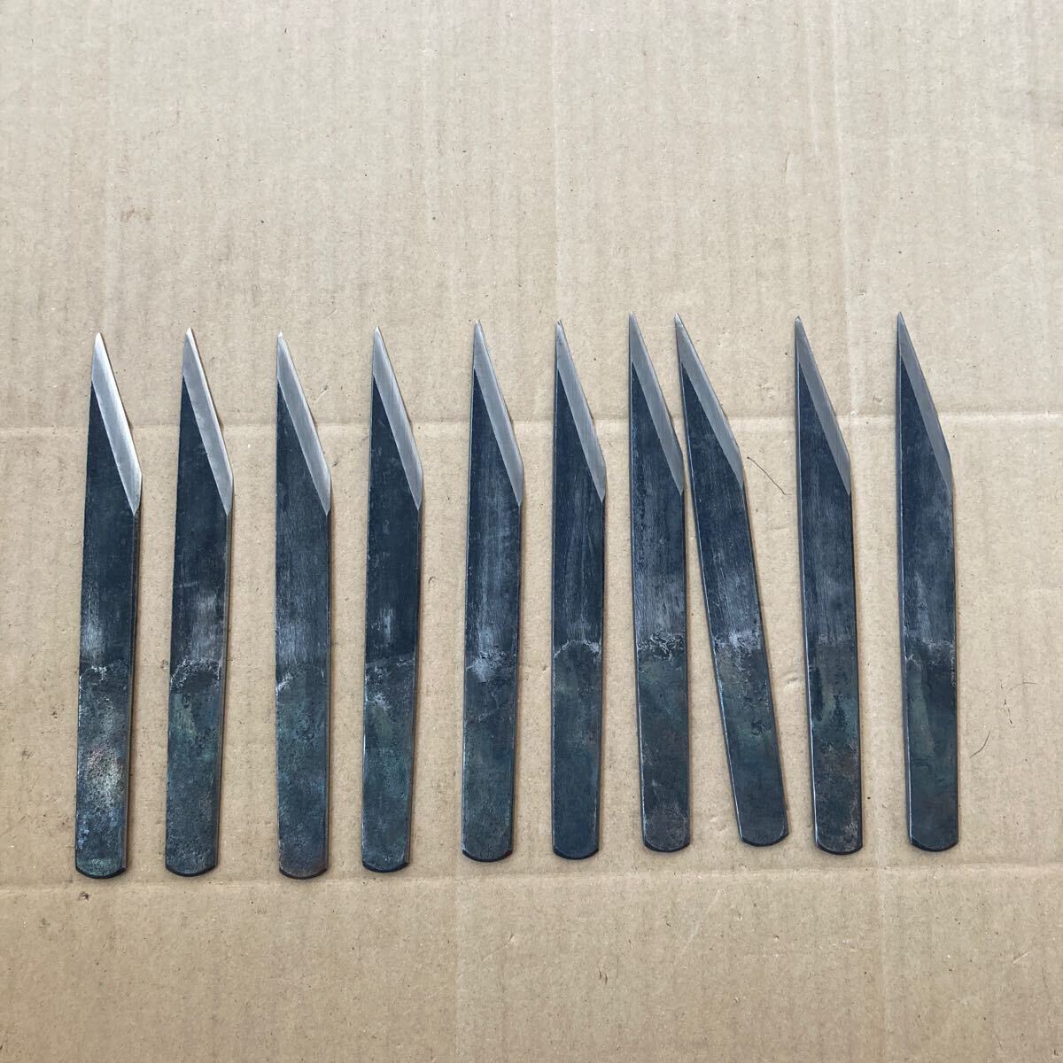 *08 metallic material shop stock goods unused goods sound circle cut ... knife 10 point together total length approximately 180mm blade . approximately 53mm