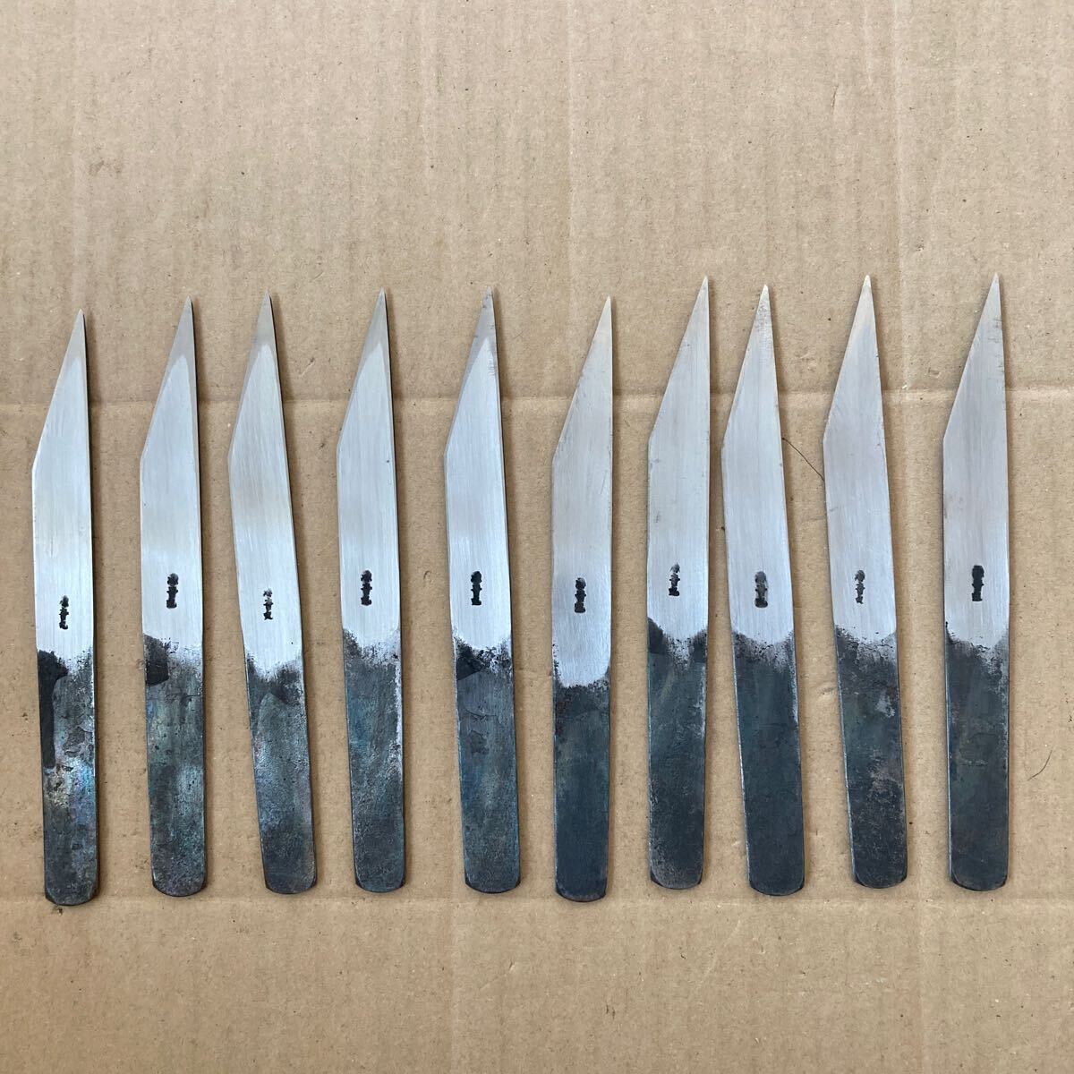 *08 metallic material shop stock goods unused goods sound circle cut ... knife 10 point together total length approximately 180mm blade . approximately 53mm