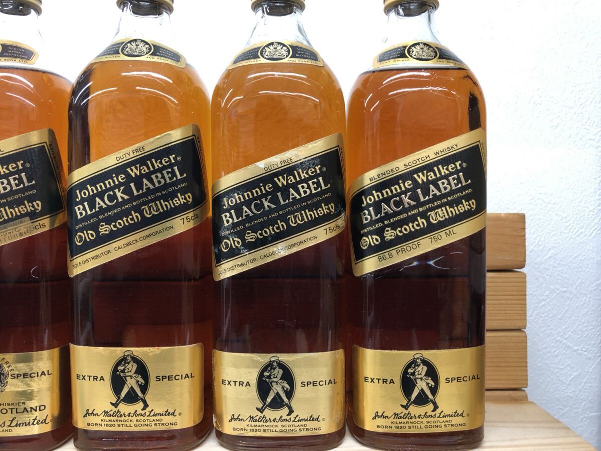 ジョニーウォーカー ブラックラベル６本セット12年 黒金キャップJohnnie Walker BLACK LABEL スコッチ ウイスキー 750ml 43% 古酒 箱付きの画像3