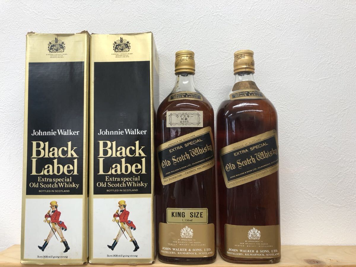 Johnnie Walker Black ジョニーウォーカー ブラック 金キャップ 特級 4本セット スコッチ ウイスキー Scotch Whisky 1136ml 43% 箱付き_画像4
