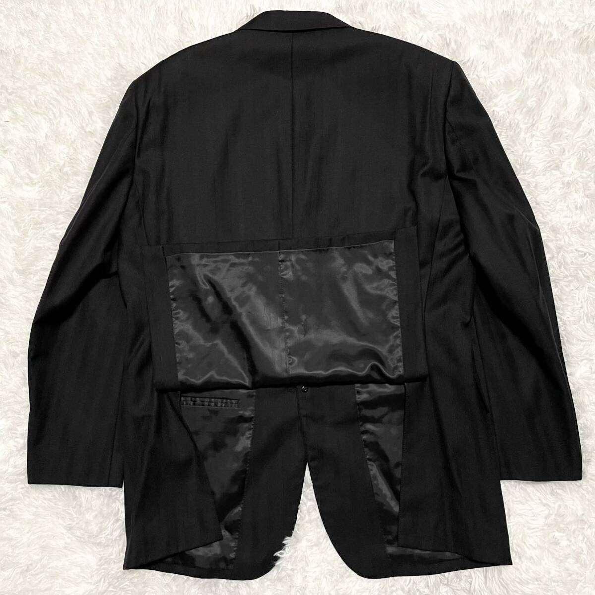 XLサイズ！エルメネジルドゼニア スーツ セットアップ ウール100 黒色ブラック ジャケットの画像5