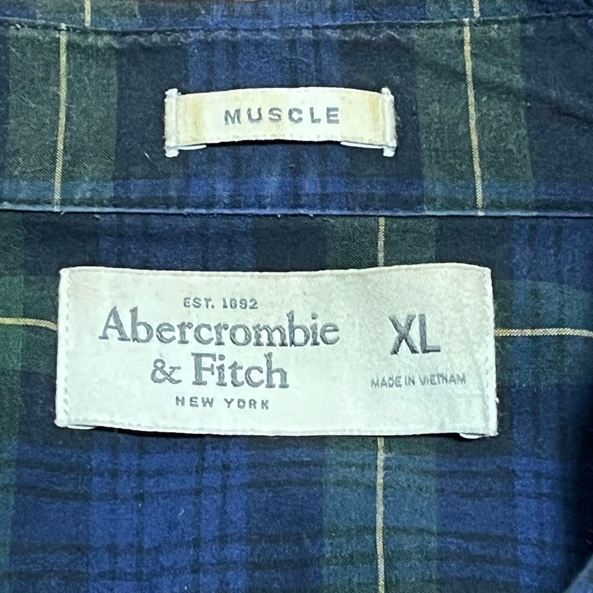 Abercrombie & Fitch/長袖チェックシャツ/サイズXL/USED