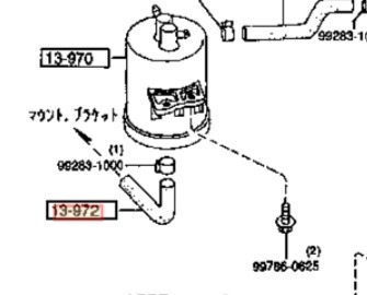 ★超希少 未使用 純正 マツダ エバポレーション ホース サバンナ RX7 FD3S FC3C FC3S FB3315 FB3316 SA22C MAZDA EVAPORATION HOSE_画像2