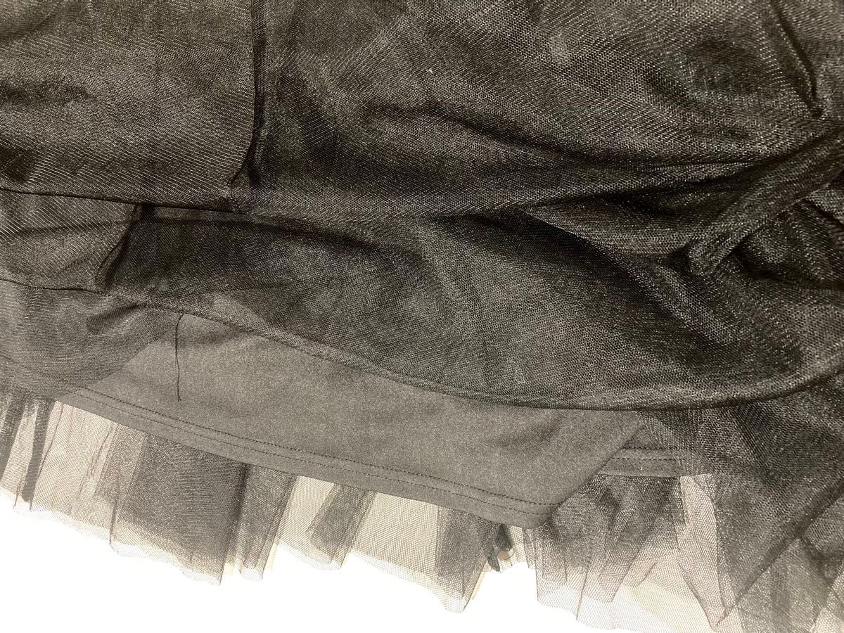 お値下げ　大きいサイズ　4L ウエストゴム　ダブルチュール ブラック チュール スカート