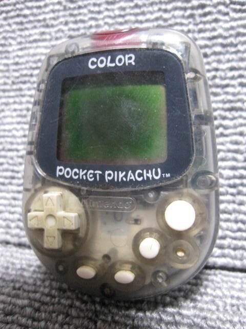 【 ポケモン 当時物 携帯ゲーム 】任天堂 Nintendo POCKET PIKACHU COLOR スケルトン ポケットピカチュウ MPG-002 ポケットモンスターの画像3