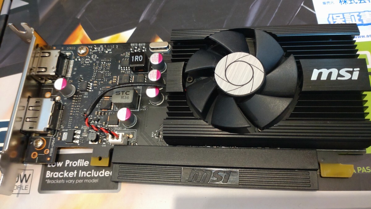 MSI グラボ GeForce GT 1030 2GD4 LP OC HDMI/DP 翌日発送可能 送料無料 使用時間100時間程度 ロープロ対応 禁煙 補助電源不要 初心者にの画像4