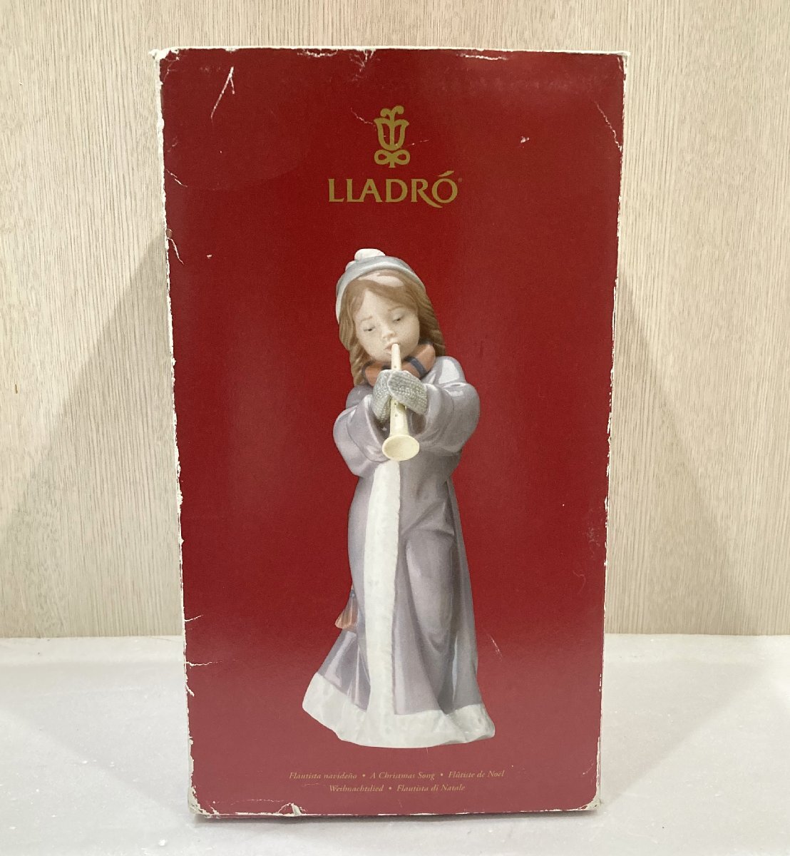 【76】1円～ LIADRO リヤドロ リアドロ 陶器 人形 置物 箱付き 女の子 少女 笛 クリスマス 現状品の画像10