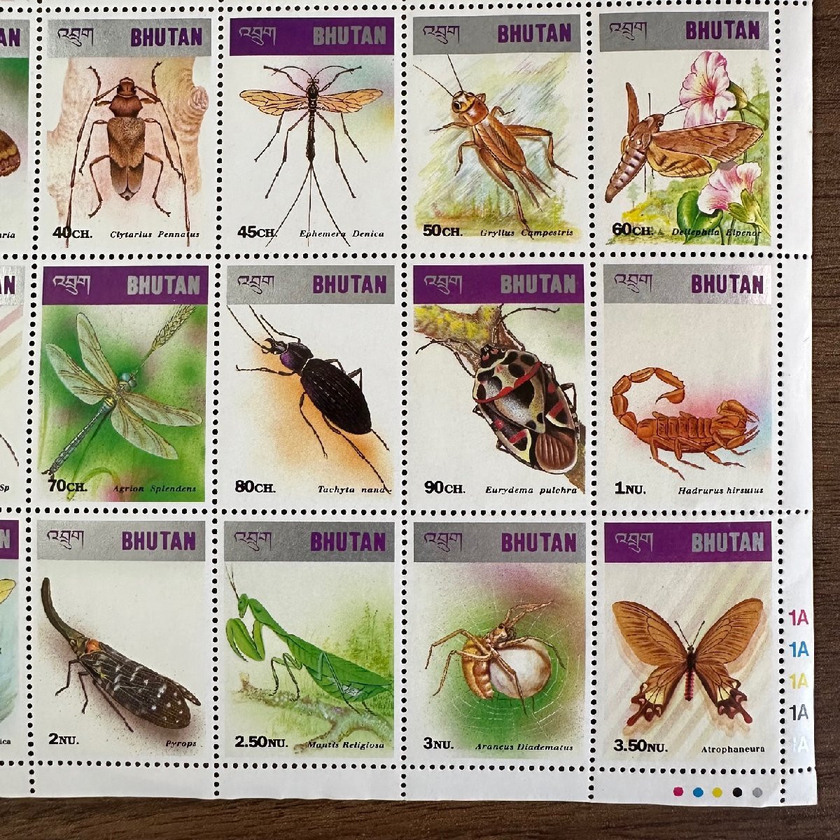 ◇◆外国切手◆◇希少 昆虫切手 未使用 シート1枚組 お宝探し 収集家放出品 99の画像5