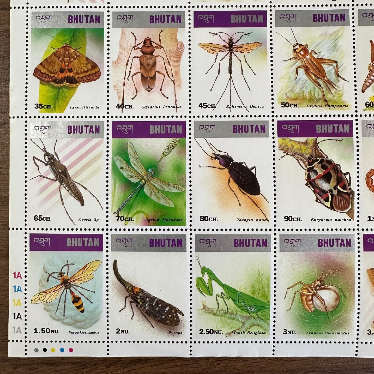 ◇◆外国切手◆◇希少 昆虫切手 未使用 シート1枚組 お宝探し 収集家放出品 99の画像4