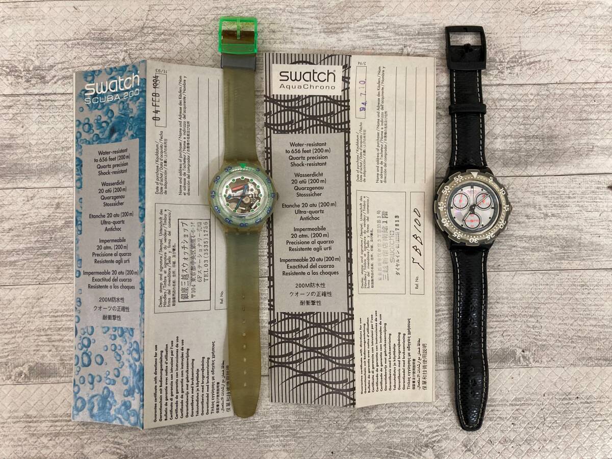 aコンパクト Swatch スウォッチ 腕時計 まとめ売り 6点 ケース入り 動作未確認_画像2