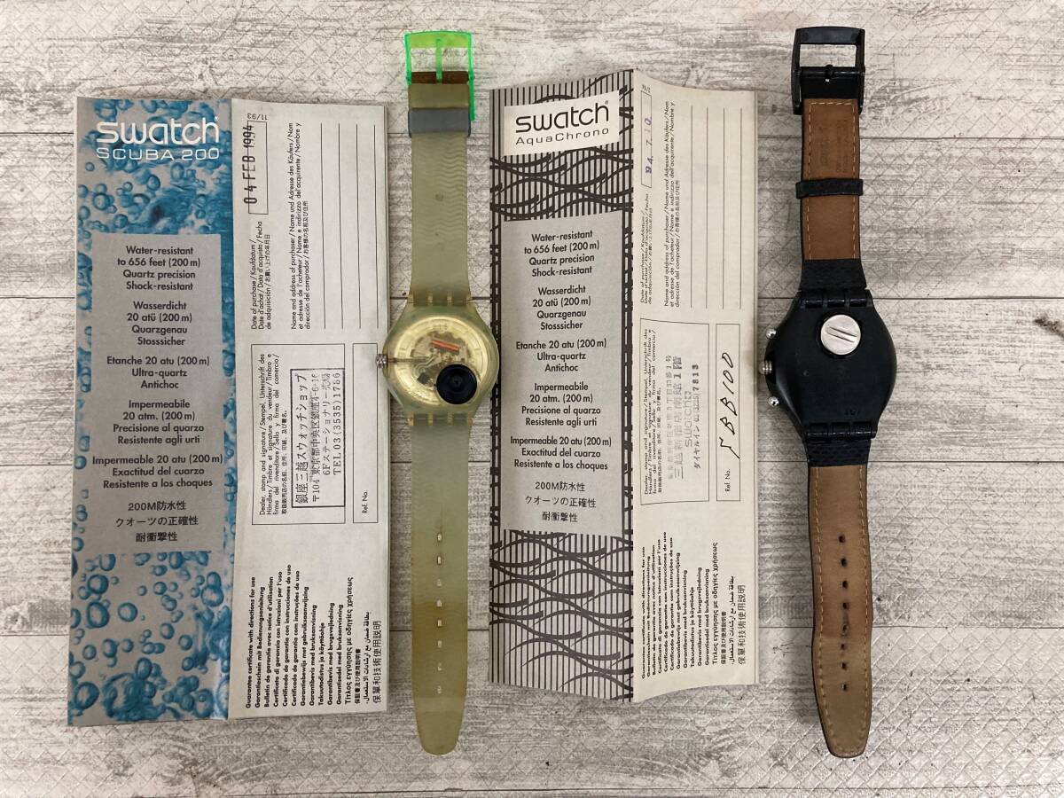 aコンパクト Swatch スウォッチ 腕時計 まとめ売り 6点 ケース入り 動作未確認_画像3