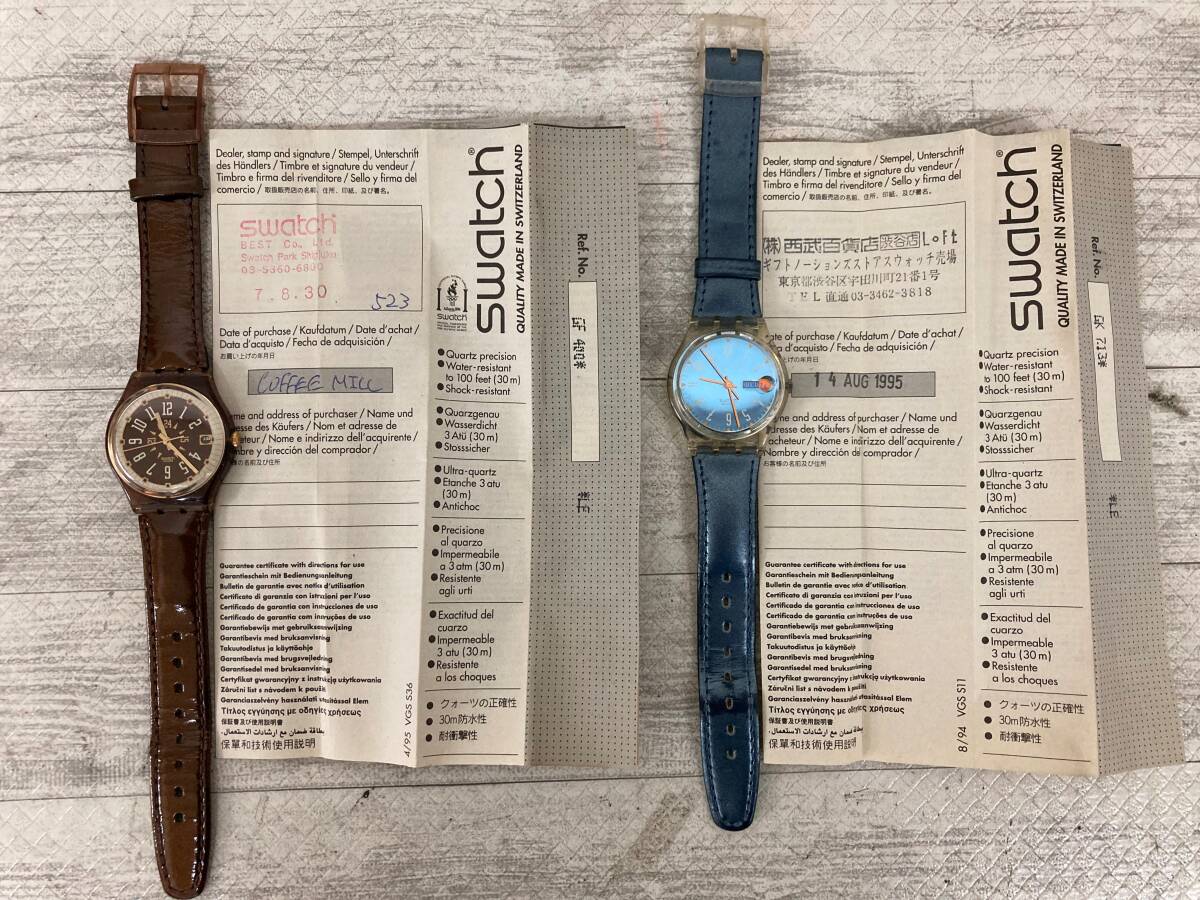 aコンパクト Swatch スウォッチ 腕時計 まとめ売り 6点 ケース入り 動作未確認_画像6