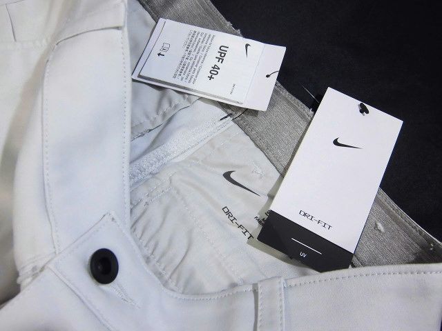 D土04783未使用展示品▼春 ナイキ NIKE スリムフィット ゴルフパンツ 【 74 】 ロングパンツ Dri-FITテクノロジー UPF40+ ライトグレー系の画像6