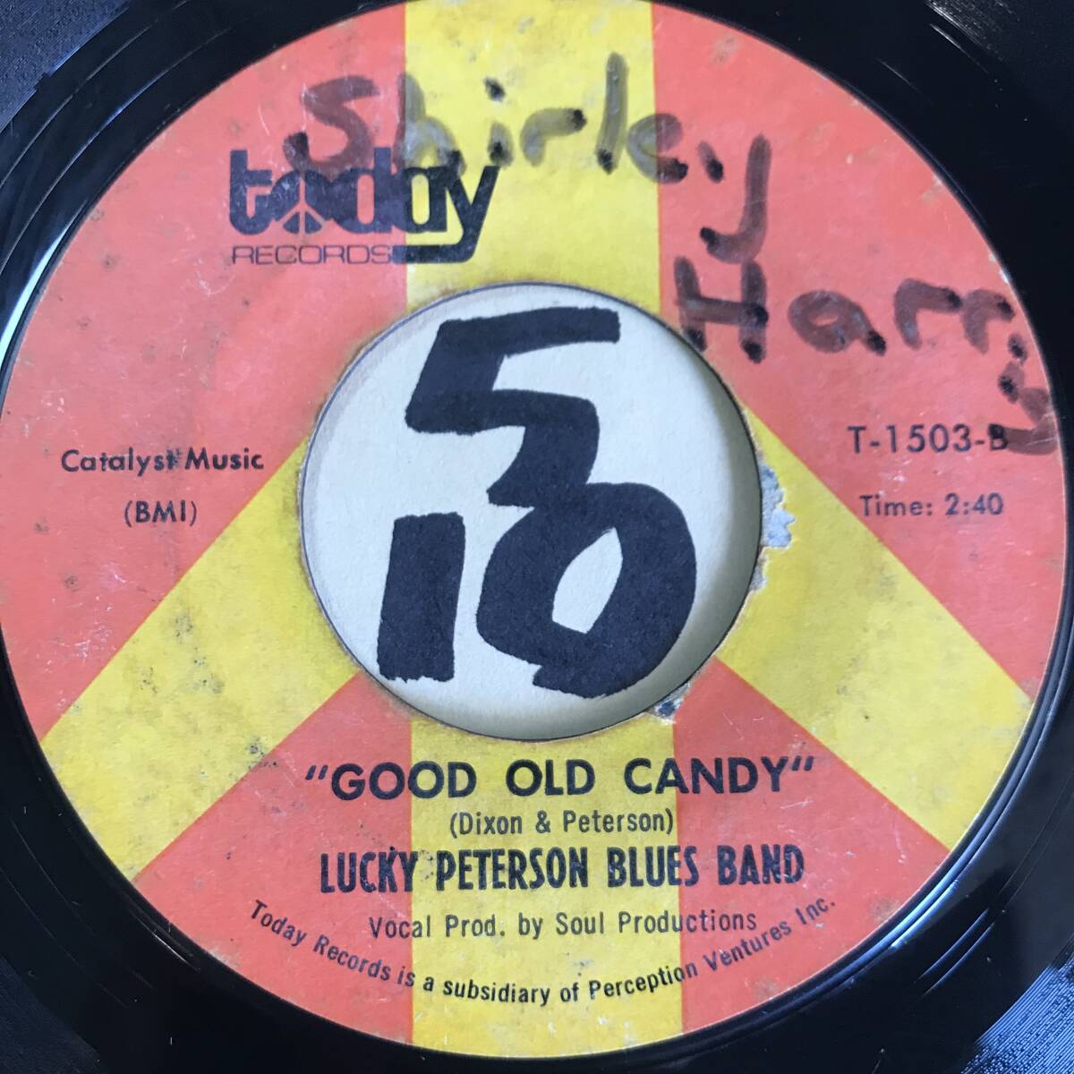 試聴 LUCKY PETERSON BLUES BAND GOOD OLD CANDY 両面VG++ SOUNDS EX 71年、WILLIE DIXONが楽曲提供したレア・グルーヴ45。の画像1
