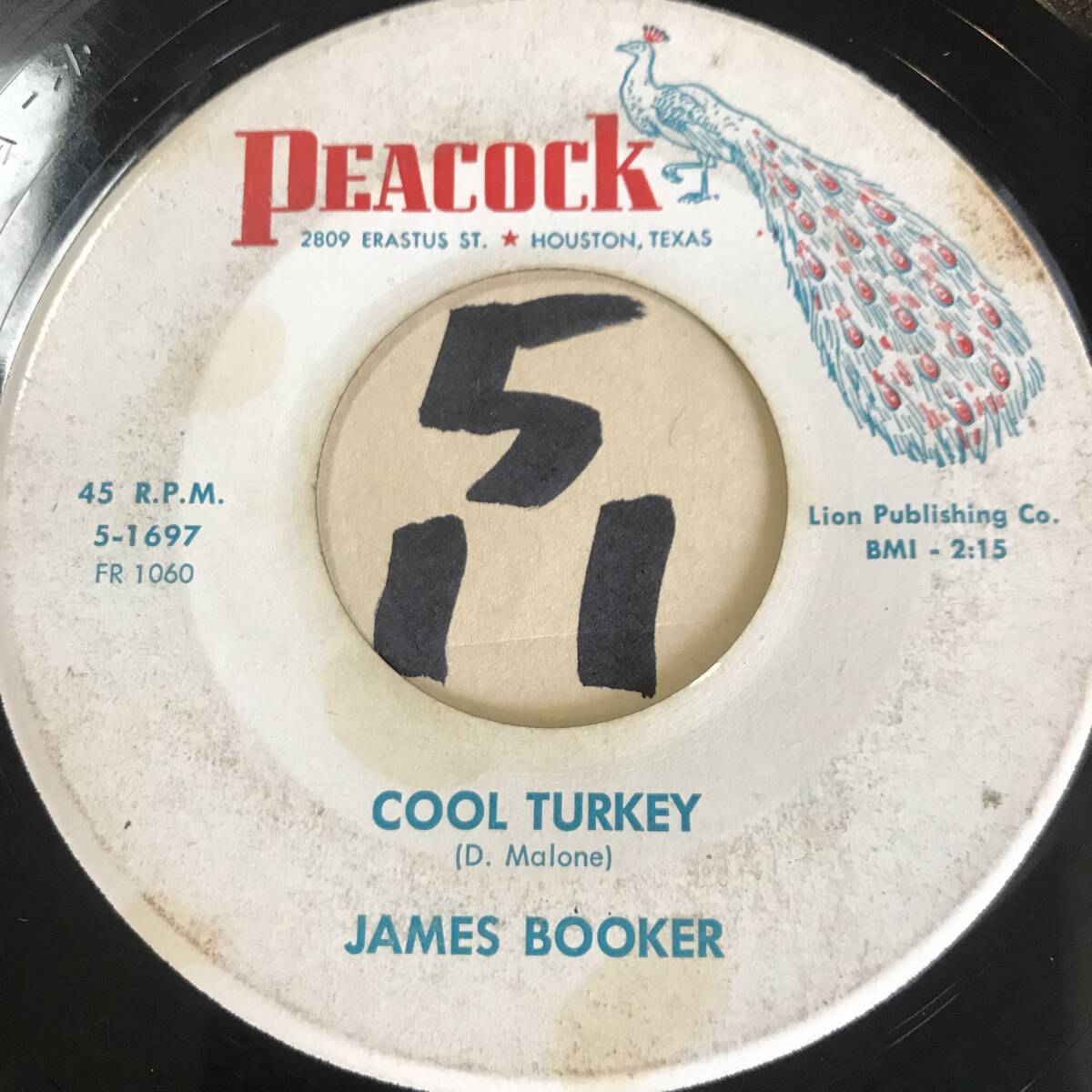 試聴 メンフィス・オルガン・コンボ JAMES BOOKER GONZO / COOL TURKEY 両面VG++の画像2