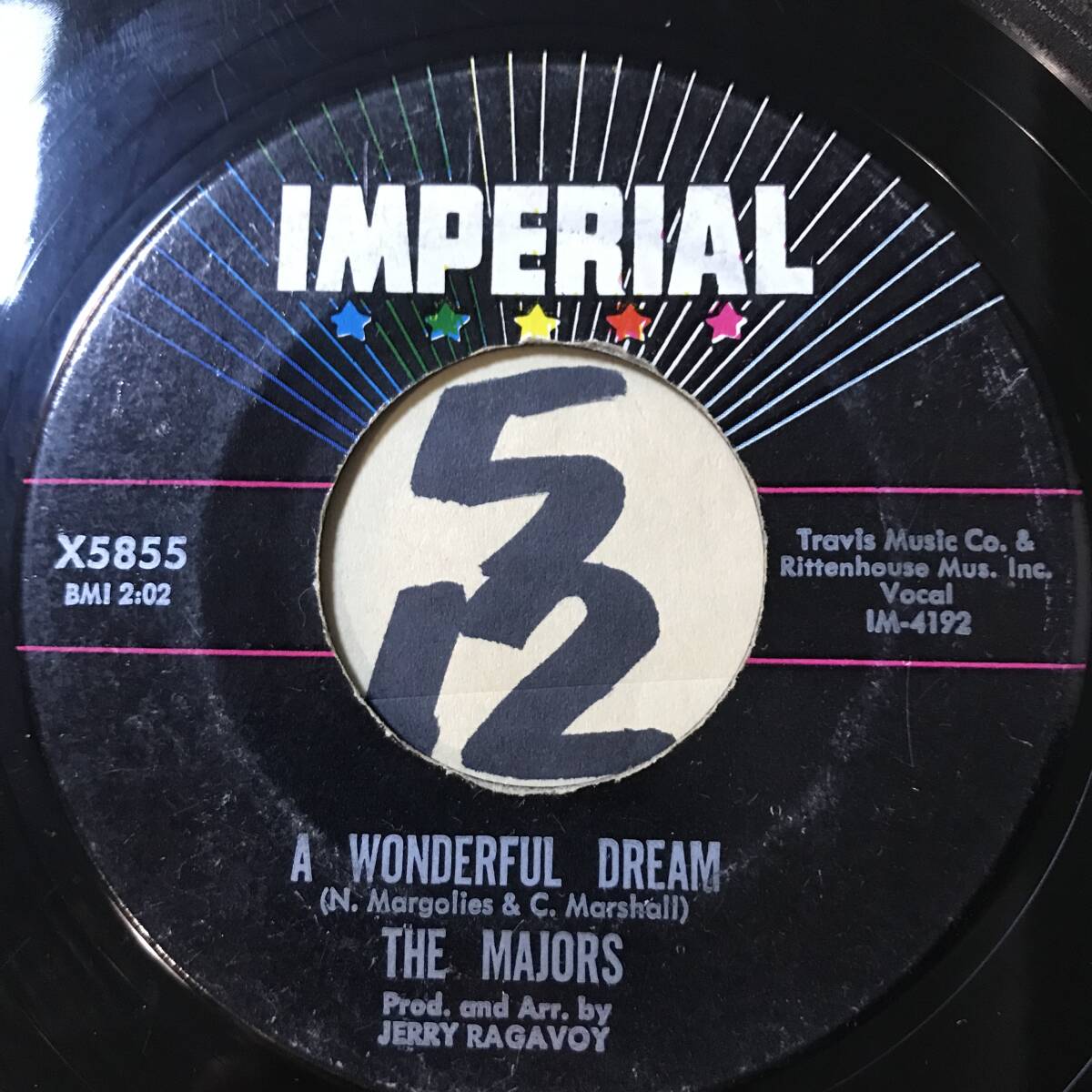 試聴 フィリーDOO-WOPクラシック’62 THE MAJORS A WONDERFUL DREAM 両面EX SOUNDS EX+ 全米R&B23位/全米22位/ハンド・クラップ入り_画像1