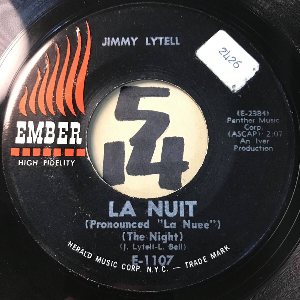 試聴 JIMMY LYTELL LA NUIT 両面EX の画像1