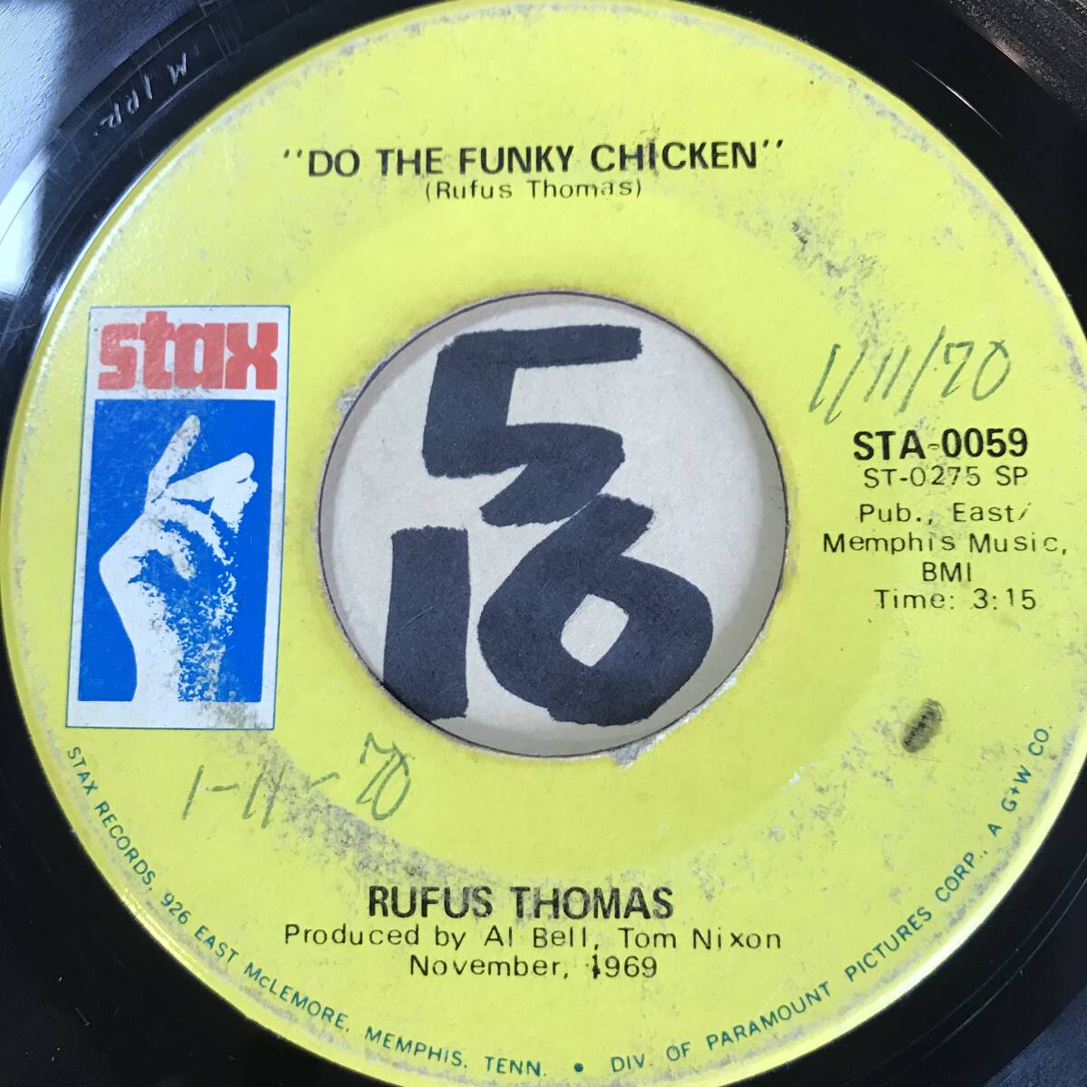 試聴 RUFUS THOMAS DO THE FUNKY CHICKEN 両面VG+ SOUNDS VG++ の画像1