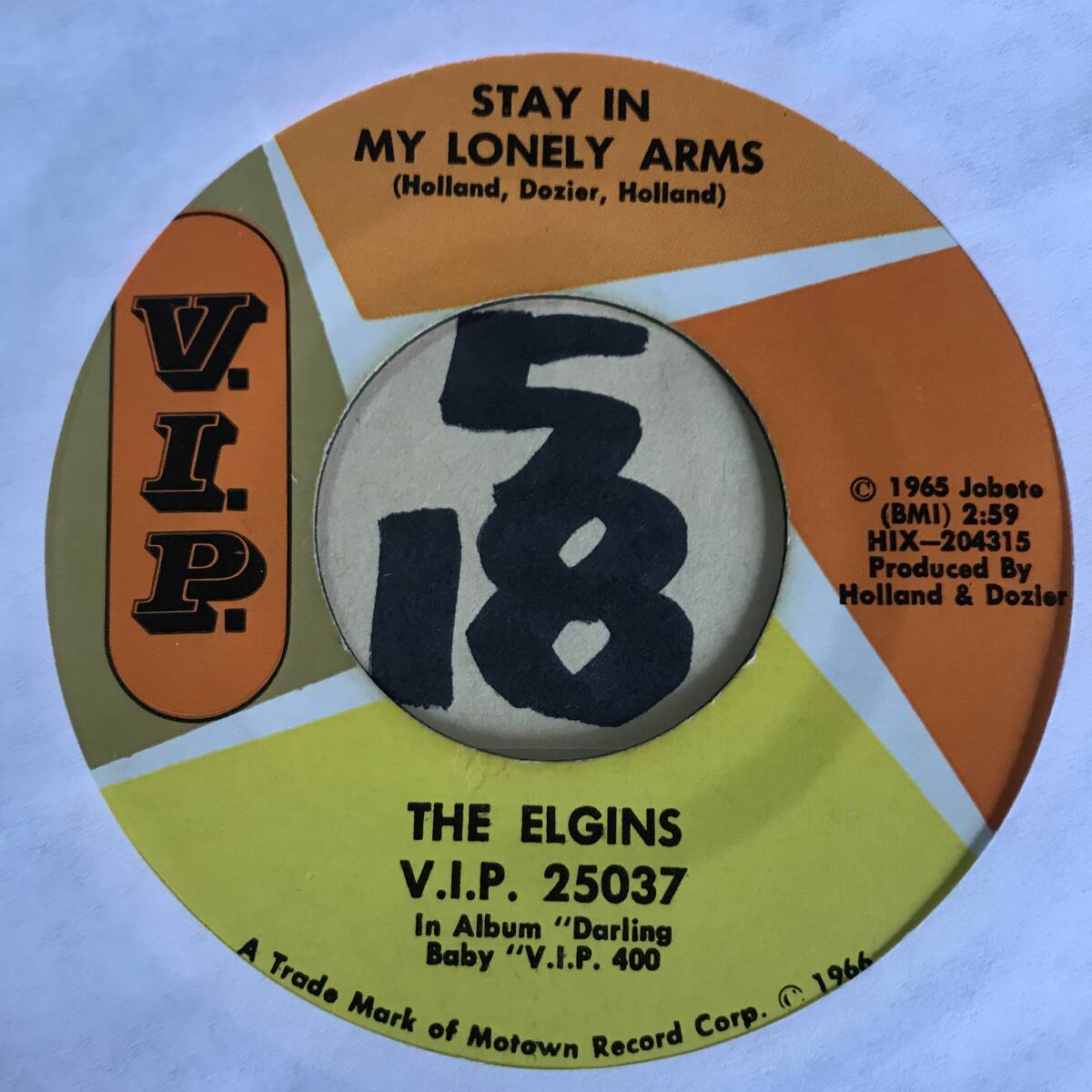 試聴 全英１位ノーザン・クラシック THE ELGINS HEAVEN MUST HAVE SENT YOU / STAY IN MY LONELY ARMS 両面EX+ _画像2