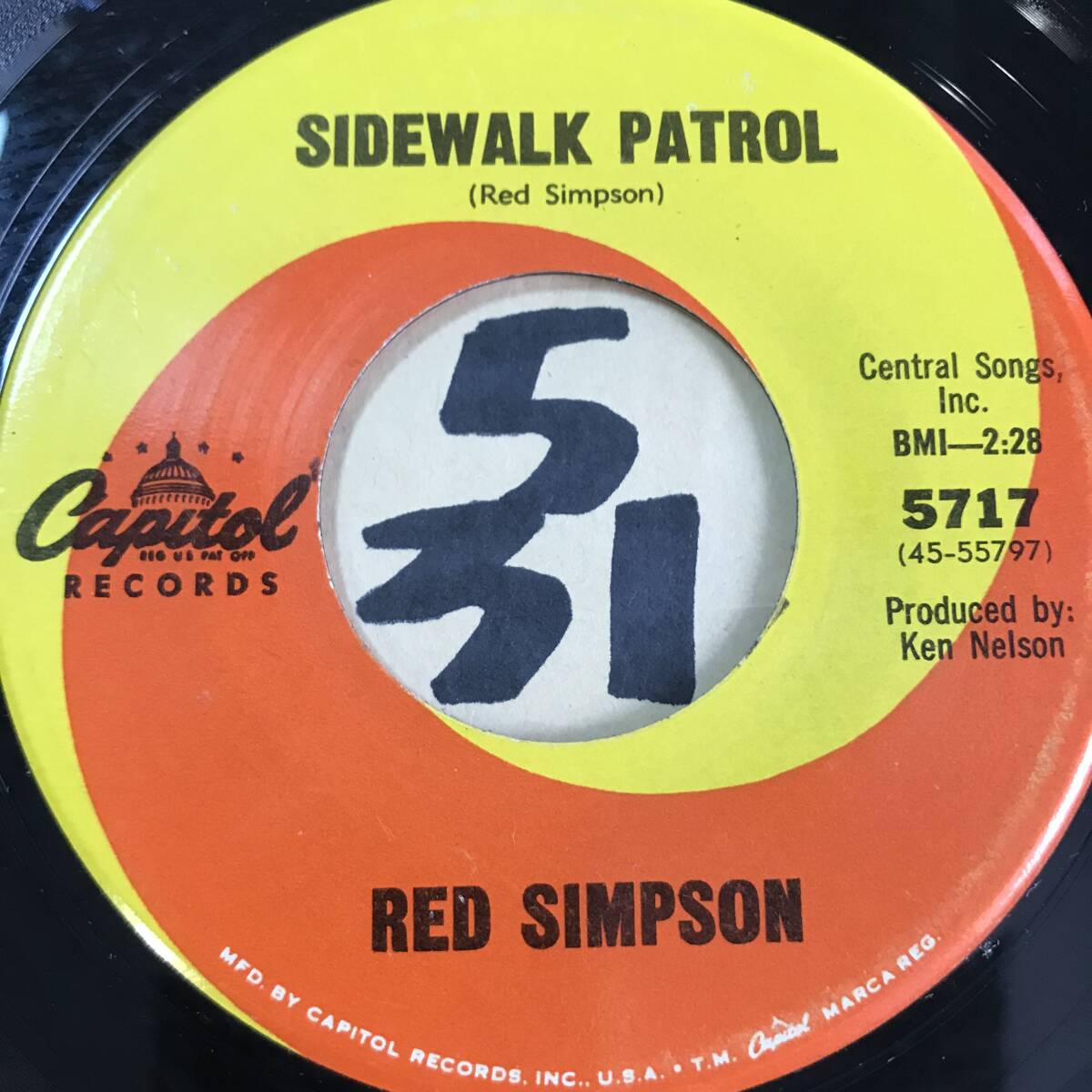 試聴 RED SIMPSON SIDEWALK PATROL 両面NM の画像1