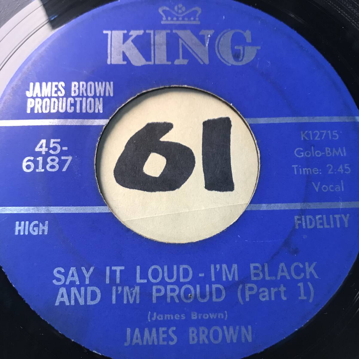 試聴 JAMES BROWN SAY IT LOUD - I’M BLACK AND I’M PROUD PT1 EX+/ PT2 VG++ SOUNDS EX _画像1