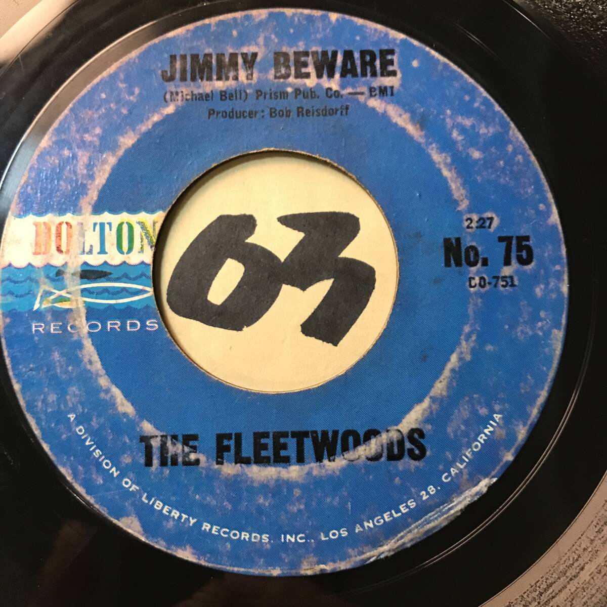 試聴 THE FLEETWOODS GOODNIGHT MY LOVE / JIMMY BEWARE 両面VG(+) _画像2