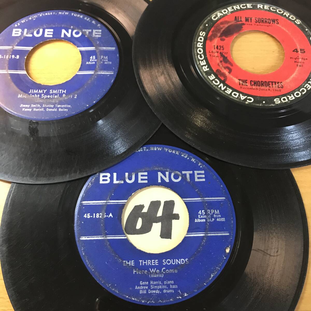 ★★★ 試聴 特価 BLUE NOTE JAZZなど 7インチ 3枚セット 6/2-A ★★★ 送料305円 の画像1